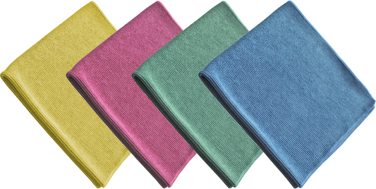 Microfiber Textured Glass Cloths - 16" x 16"