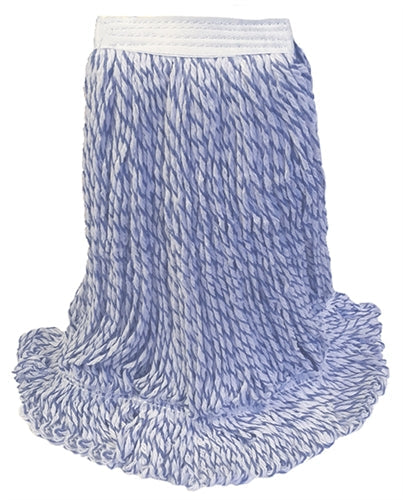 Finish Mop Head: Blue & White Rayon – Microfibers, Inc.