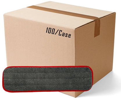 True 18" Microfiber Finish Pad - Gray with Red Binding