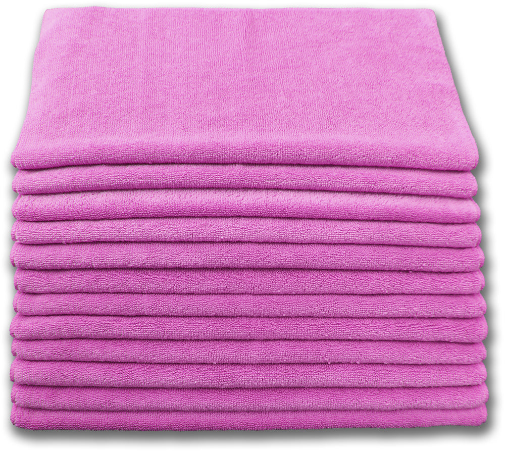 Microfiber Cleaning Cloths - Terry 16" X 16" - Professional Quality 300gsm