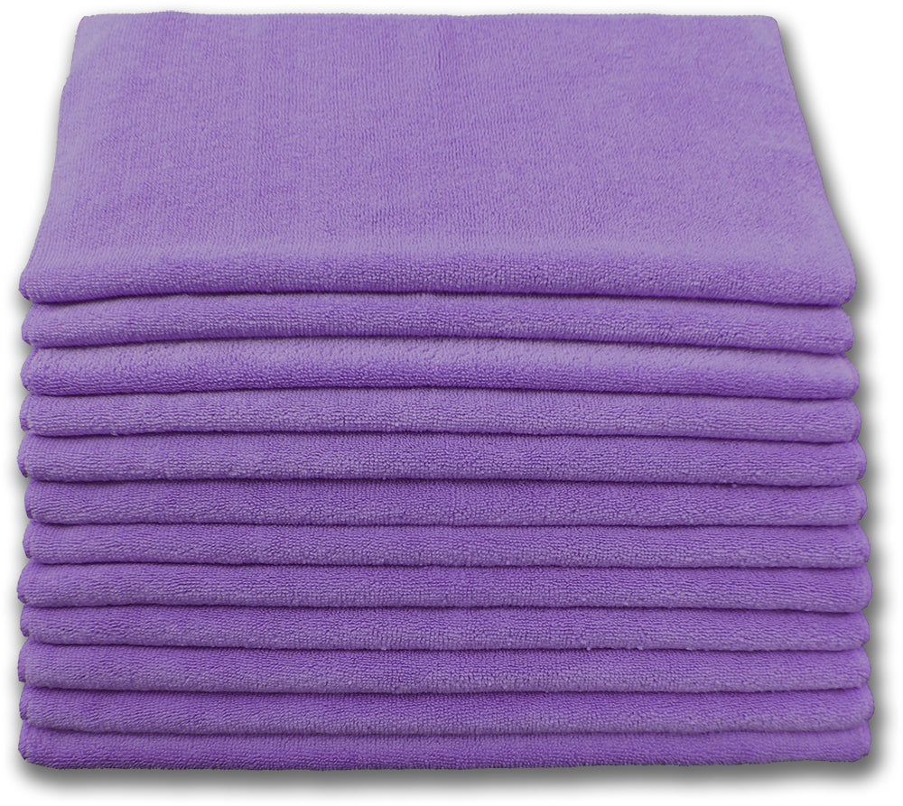 Microfiber Cleaning Cloths - Terry 16" X 16" - Professional Quality 300gsm