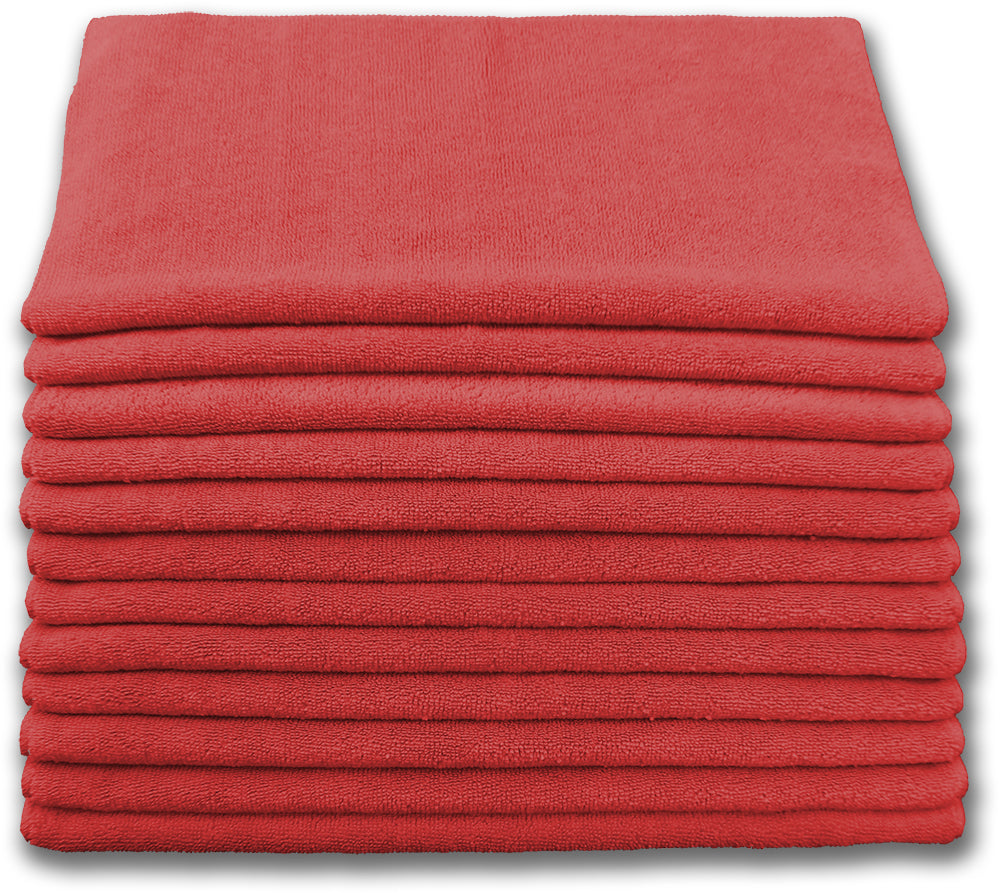 Microfiber Cleaning Cloths - Terry 16" X 16" - Professional Quality 300gsm