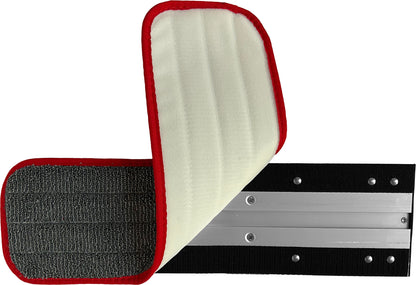 True 18" Microfiber Finish Pad - Gray with Red Binding