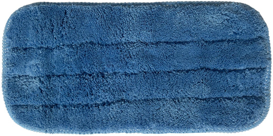 10" - Blue Cut-Pile Microfiber Hook and Loop Mop Pad