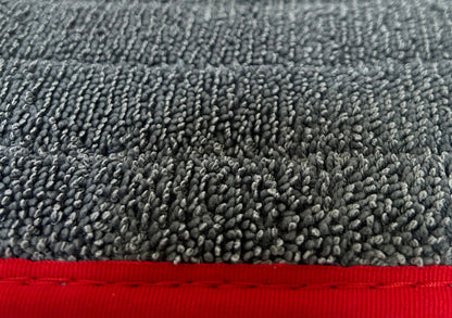 True 18" Microfiber Finish Pad - Gray with Red Binding